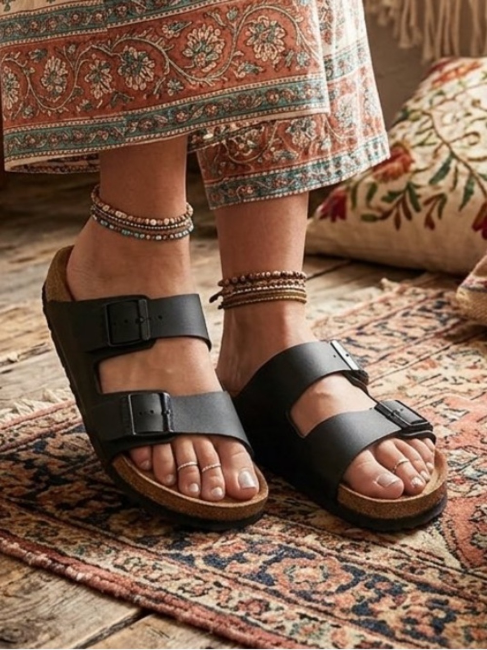 Birkenstock Black Arizona Sandals Size 38 Narrow